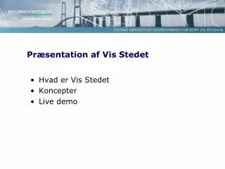pr sentation af vis stedet