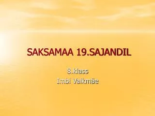 saksamaa 19 sajandil
