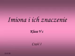imiona i ich znaczenie