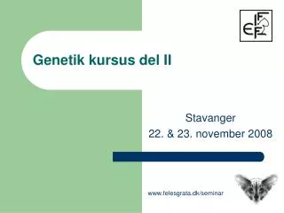 genetik kursus del ii