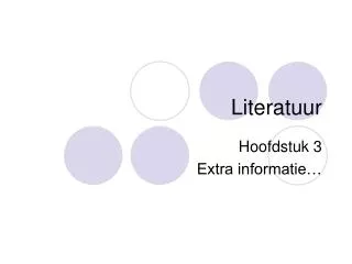 literatuur