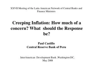 XXVII Meeting of the Latin American Network of Central Banks and Finance Ministers