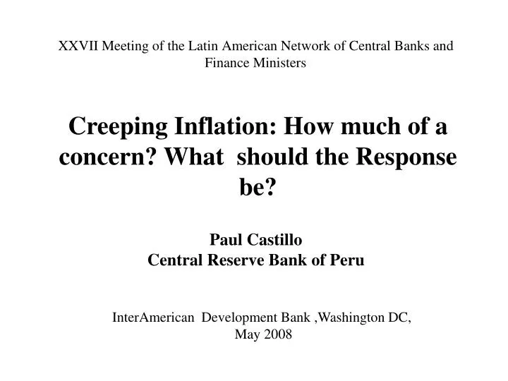 xxvii meeting of the latin american network of central banks and finance ministers