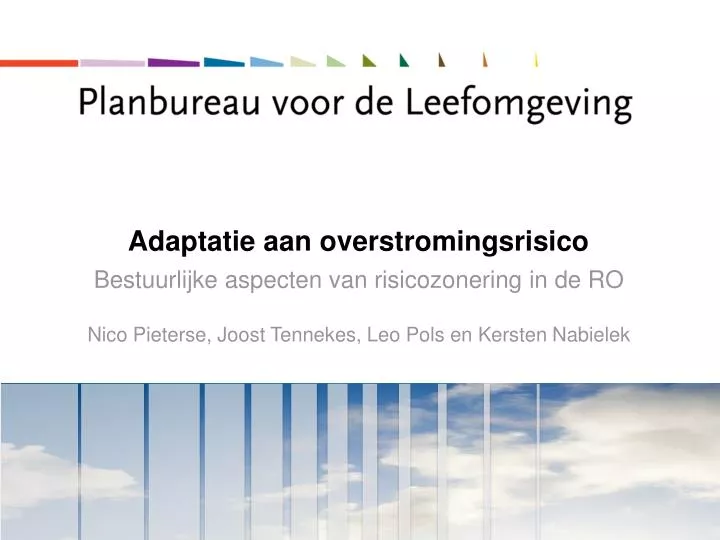 adaptatie aan overstromingsrisico