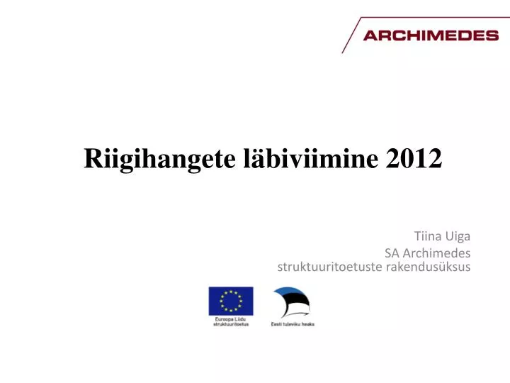 riigihangete l biviimine 2012