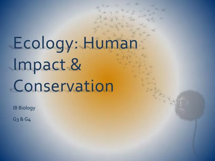 ecology human impact conservation