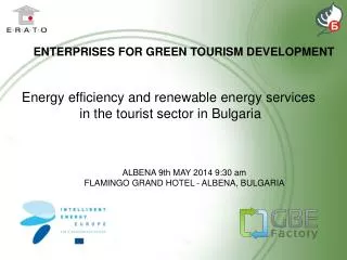 Energy efficiency and renewable energy services in the tourist sector in Bulgari a
