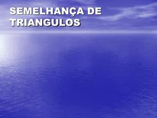 semelhan a de triangulos
