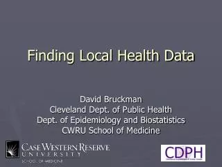 Finding Local Health Data