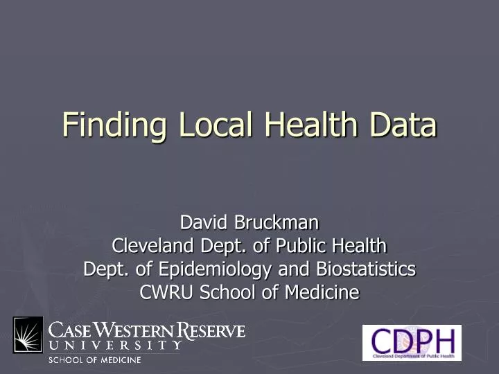 finding local health data