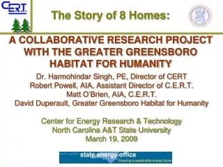 A COLLABORATIVE RESEARCH PROJECT WITH THE GREATER GREENSBORO HABITAT FOR HUMANITY