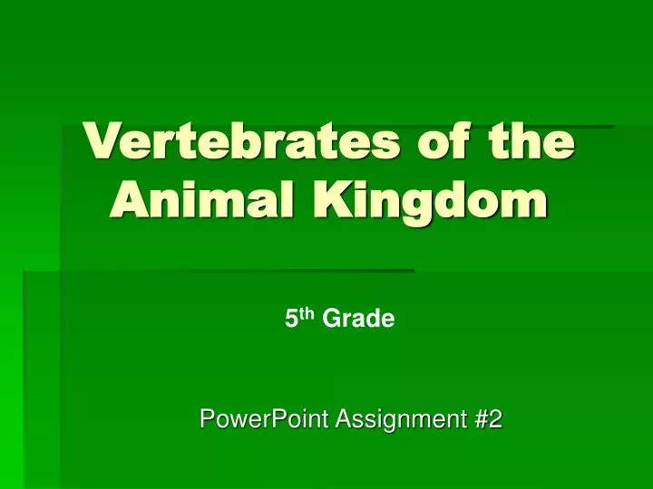 vertebrates of the animal kingdom