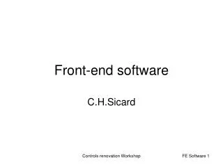 Front-end software