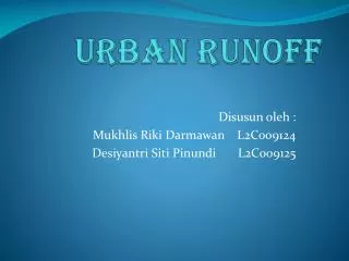 urban runoff