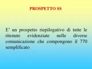 prospetto ss