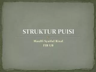 struktur puisi