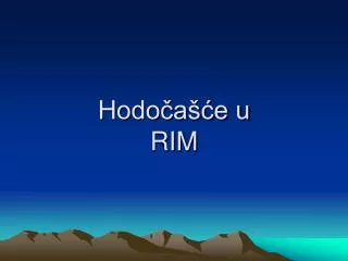 hodo a e u rim