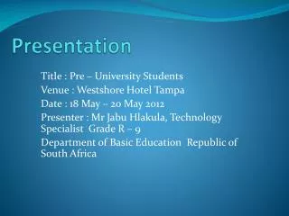 presentation