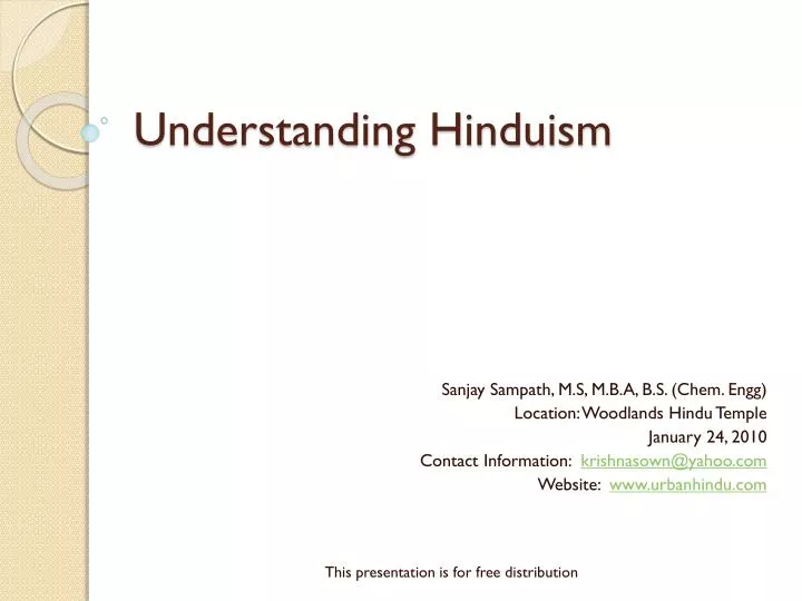 understanding hinduism
