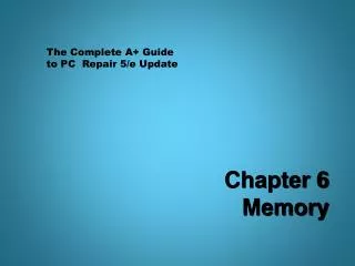Chapter 6 Memory