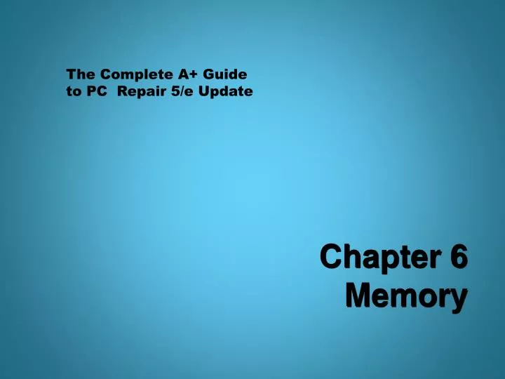 chapter 6 memory