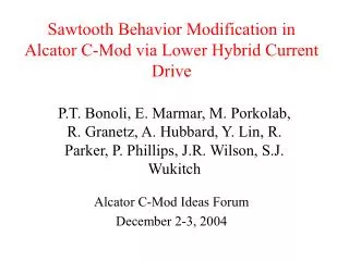 Sawtooth Behavior Modification in Alcator C-Mod via Lower Hybrid Current Drive