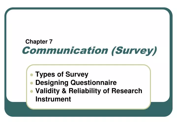 communication survey