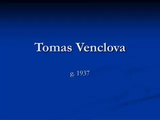 tomas venclova