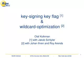 key-signing key flag [1] &amp; wildcard-optimization [2]