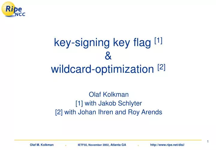 key signing key flag 1 wildcard optimization 2