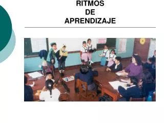 ritmos de aprendizaje
