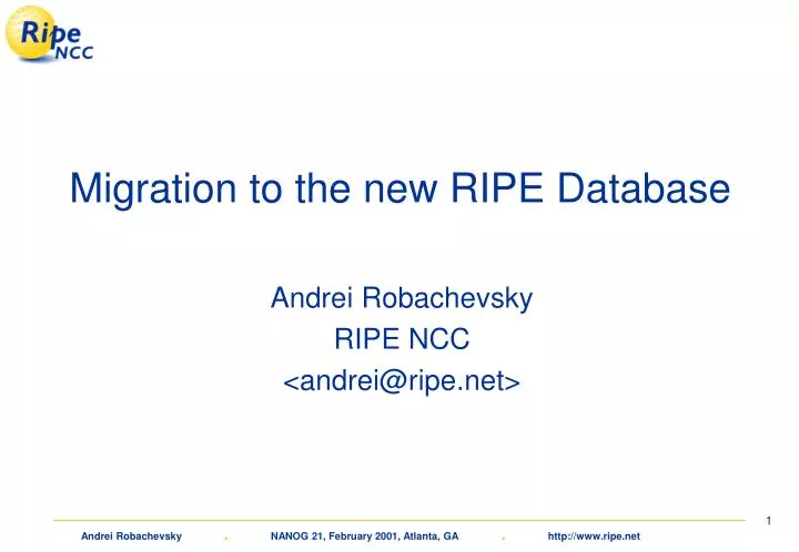 migration to the new ripe database
