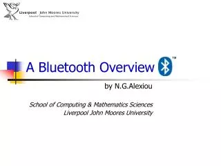 A Bluetooth Overview