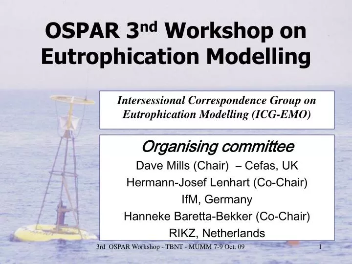 ospar 3 nd workshop on eutrophication modelling