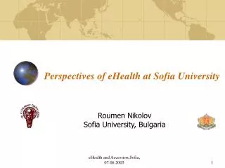 Perspectives of eHealth at Sofia University