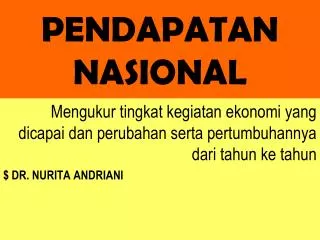 pendapatan nasional