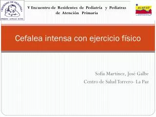 cefalea intensa con ejercicio f sico