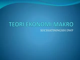teori ekonomi makro