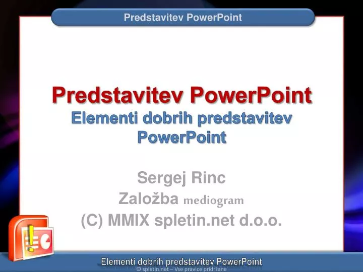 predstavitev powerpoint elementi dobrih predstavitev powerpoint