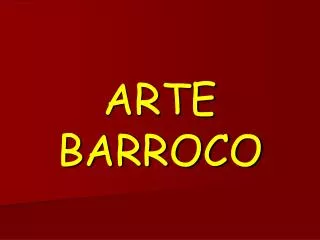 arte barroco