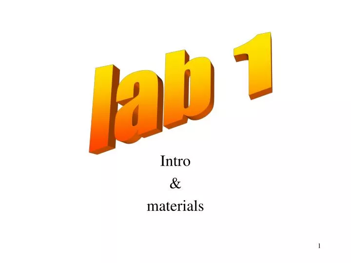 intro materials