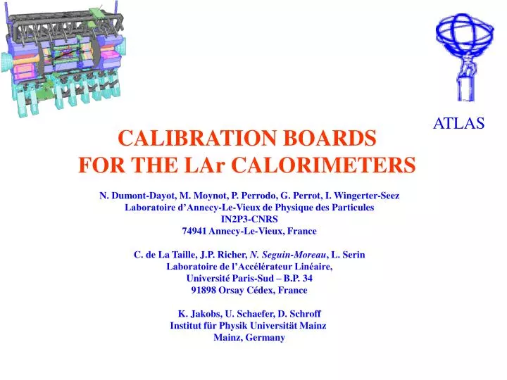 calibration boards for the lar calorimeters