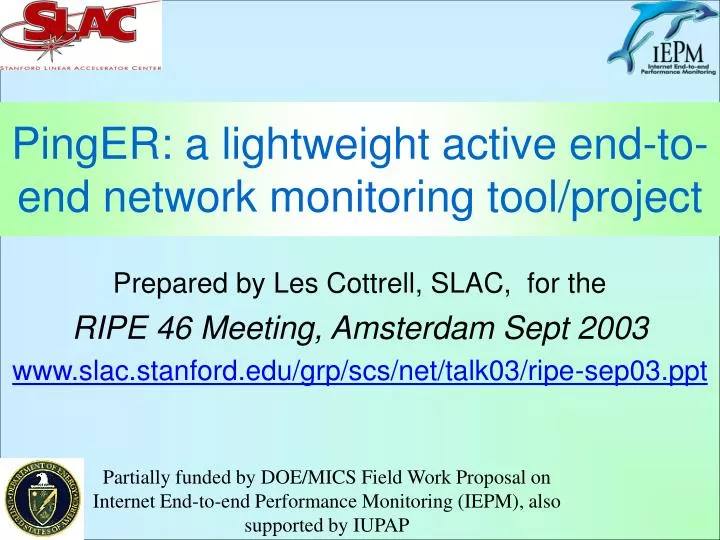pinger a lightweight active end to end network monitoring tool project