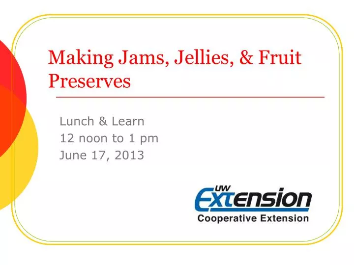 making jams jellies fruit preserves