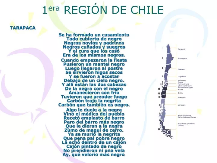 1 era regi n de chile