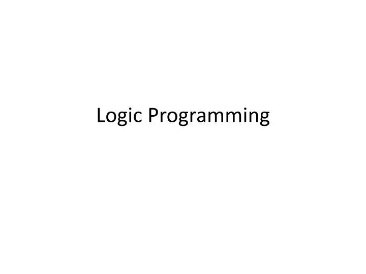 logic programming