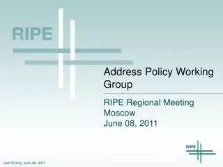 Address Policy Working Group