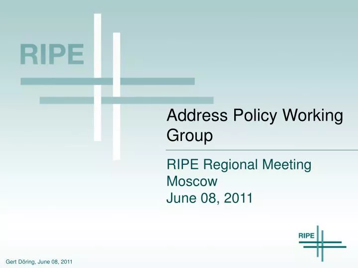 address policy working group