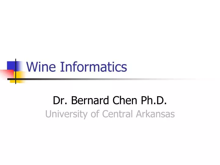 wine informatics