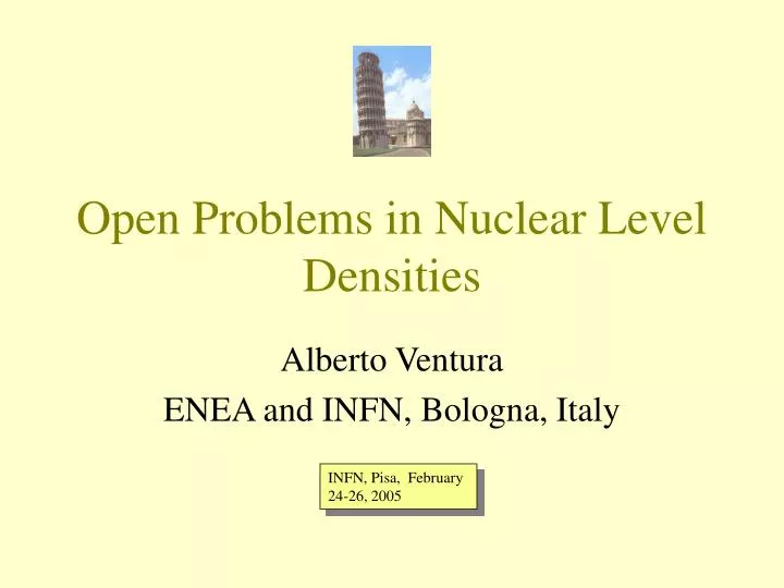 open problems in nuclear level densities